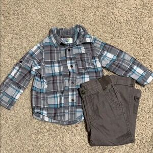Oshkosh long sleeve shirt and pant boy